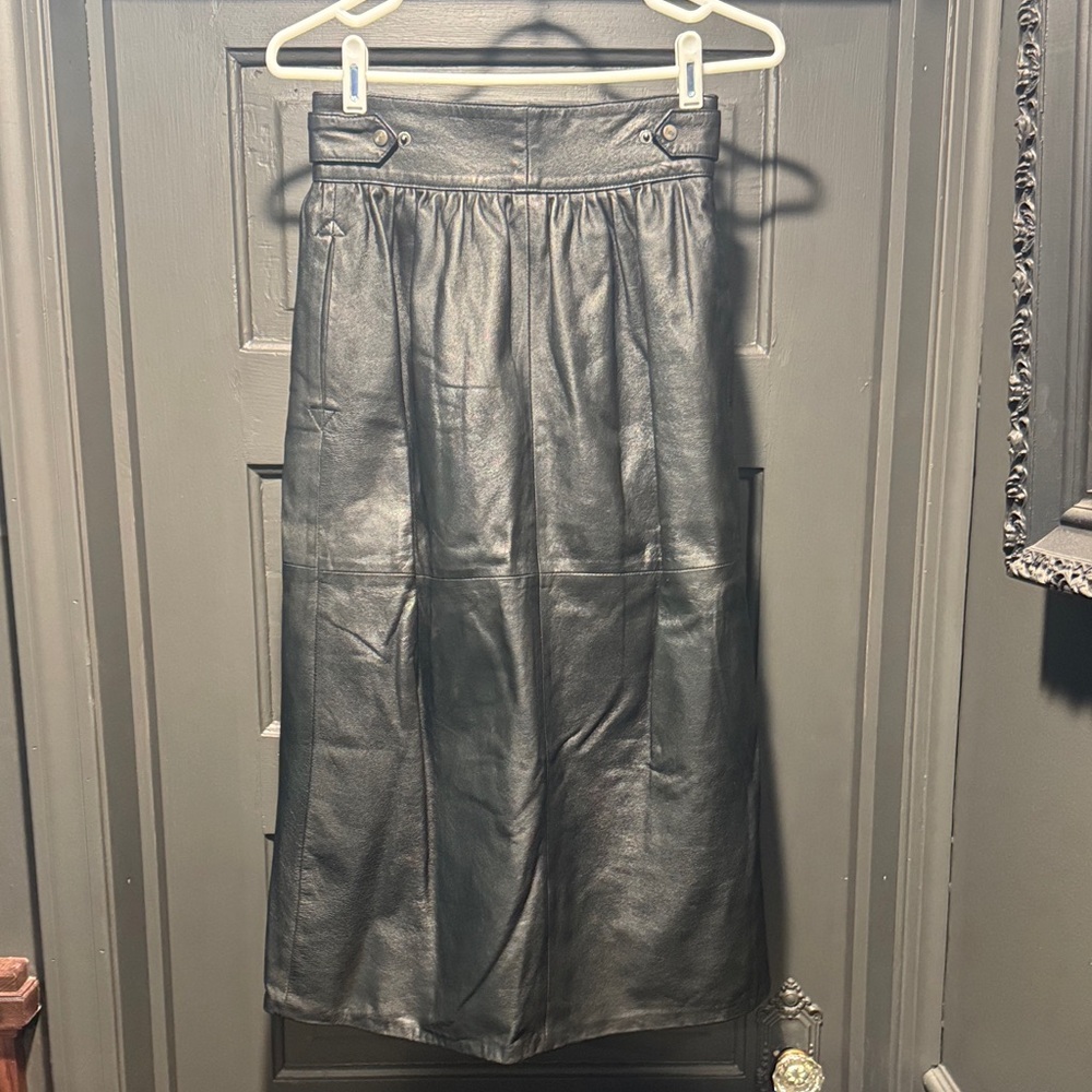Real vintage Black Leather Skirt